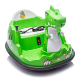 12V Kids Ride On Bumper Car W/Parents Control,Dinosaur Shape & Element Design,2WD,Spray With W1578P268994