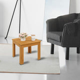 Wooden Square Side End Table Patio Coffee Bistro Table Indoor Outdoor Natural 77175873