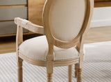 French Style Solid Wood Dining Chair,Set of 2,Cream W1622123549