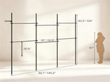 No Drill Floor to Ceiling Tension Clothes Rack, Heavy Duty Carbon Steel Garment Organizer with 4 41293919