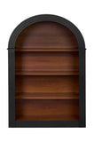 Bookcase, 4-Shelf Tall Bookshelf, 45.66" Wood Open Display Floor Arched Bookcase, Large Storage W3123P333708