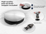 2-Handle 8 inch Widespread Bathroom Sink Faucet Brushed Nickel Lavatory Faucet 3 Hole 360&deg Swivel 89343189