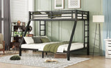 ZNTS Metal Twin XL over Queen Bunk Bed for Teens and Adults,Space-Saving/Noise Reduced/No Box Spring W1307P224458