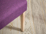 Habit Solid Wood Tufted Parsons Dining Chair, Set of 2, Purple T2574P164544