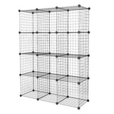 ZNTS 12-Cube Organizer Cube Storage Storage Shelves Wire Cube Storage Origami Shelves Metal Grid 82647882