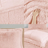 Twin/Twin XL Shaggy Long Fur Comforter Mini Set B03595923
