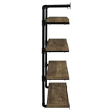 Black and Rustic Oak 40-inch Wall Shelf B062P153483