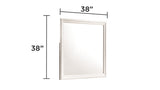 Blaze Modern Style Mirror Made with Wood in White B009P286631