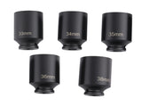 5pc 1/2" Drive Front & Back Wheel Spindle Axle Nut Deep Impact Socket Kit Set 82646877