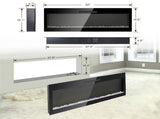 60 Inch Electric Fireplace, Recessed and Wall Mounted Fireplace W1769139419