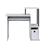 Antique White and Black Computer Desk with Keyboard Tray B062P184546
