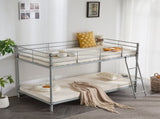 Twin Size Metal Bunk Bed for Kids Teens Adults, Heavy Duty Metal Bunk Bed with Ladder & Full-Length 15768305