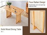 Chinese country retro solid wood table, simple modern imitation rattan table, wooden W1151P154592