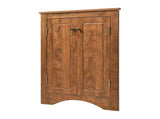 Brown Triangle Bathroom Storage Cabinet with Adjustable Shelves, Freestanding Floor Cabinet for Home 70212675