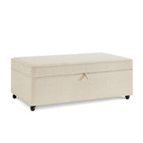 Modern Large Comfort Sofa Ottoman with Storage, Modular Sectional Storage Ottoman With Wheels For W2186P178685