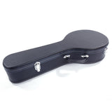 Hardshell A-Style Microgroove Pattern Leather Wood Mandolin Case Black 50934561
