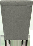 Grey Fabric Modern Set of 2 Dining Chairs Plush Cushion Side Chairs Nailheads Trim Wooden Chair B011119660