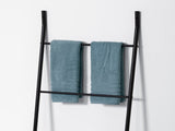 Leaning Towel Ladder, Linen and Towel Rack, 5 Tier, Rust Resistant, Matte Black 79349701