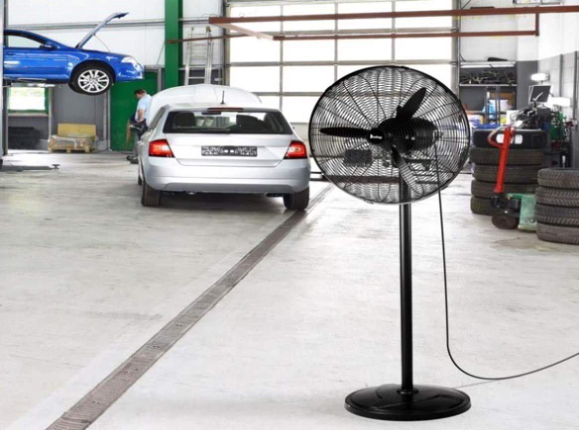 Collapsing Fan 20 Inch Pedestal Floor Fan 5000CFM, Oscillating Standing Fan, Adjustab ...