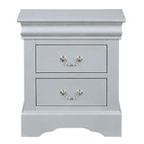 Platinum 2-drawer Nightstand B062P189256