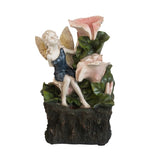 ZNTS 8.9x4.7x13.4" Decorative 3 Tier Tabletop Water Fountain with Fairy and LED Light, Angel Girl with W2078138940