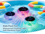 2PCS Solar Floating Pool Lights, IP65 Waterproof RGB ColorChanging LED Lights, SolarPowered with 27986394