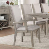 Grey and Grey Oak Padded Arm Chair B062P209279