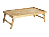 Acacia Wood Rectangular Bed Tray with Stand, Natural Finish Brown, One Size 69769600