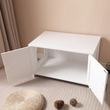 Cat Litter Box Enclosure, Litter Box Furniture Hidden with Barn Door, Wooden Washroom Furniture, 06166559