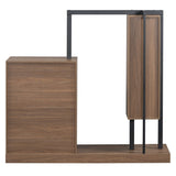 ZNTS Wardrobe with 4 Drawers and 3 Shelves,Espresso N820P196888P