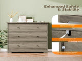 () 3-Drawer Cabinet with Electric Drawers Particleboard Bedside Table with 29446881