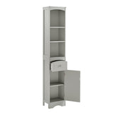 ZNTS Tall Bathroom Cabinet, Freestanding Storage Cabinet with Drawer, MDF Board, Adjustable Shelf, Grey 54569192