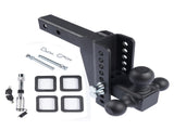 Tri-Ball 1-7/8'' 2'' 2-5/16'' Adjustable Trailer Hitch Fits 2'' Receiver Heavy Duty Solid Ball Mount 37348885