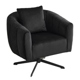 ZNTS 360&deg; Swivel Accent Chair, Modern Velvet Fabric Living Room Armchair, Comfy Wide Upholstered with 65448848