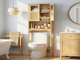 2-Door 3-Tier Toilet Cabinet Particleboard Melamine-Faced Bathroom Vanity Bathroom Cabinet with 06684122