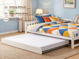 White painted finish, solid pine construction , Twin-size bed, 07655524