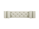 Alma Tufted Flared Arm Entryway Bench Taupe Polyester B2719P364405