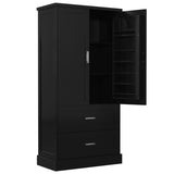 ZNTS Tall Bathroom Storage Cabinet, Cabinet with Two Doors and Drawers, Adjustable Shelf, MDF Board, N725P178675B