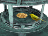 51*51*106cm Plastic Round Birdbath with Solar Ligh Dark Green 42033650