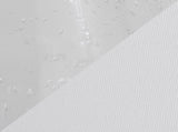 Bishop 24" Contemporary Glass Table Lamp in Clear Seeded Glass, Brushed Nickel and White Linen Shade B202P224033
