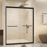 50-54" W 72" H Tempered Glass with Explosion Proof Film, Aluminum Frame Double Sliding Shower W1675P288812