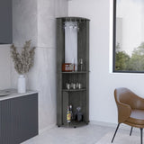Chicago Corner Bar Cabinet, Rack, Glass Door B200P173192