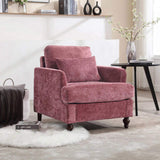 COOLMORE Wood Frame Armchair, Modern Accent Chair Lounge Chair for Living Room,Tufted Club Chair, W395P151906