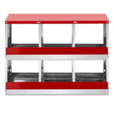 6 Compartment Roll Out Chicken Nesting Box with Basket, Egg Nest Box Chicken Laying Box Hens Chicken 61136481