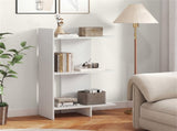 White 3-Tier Wooden Bookshelf, Engineered Board 66LBS Per Shelf Anti-Toppling Kit Included 65167441