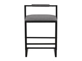 Set of 2 Counter Height Barstools Kitchen Island Stools with Back Modern Armless Metal Legs & PU 86496159