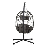 ZNTS Egg Chair Stand Indoor Outdoor Swing Chair Patio Wicker Hanging Egg Chair Hanging Basket Chair W1703P163948