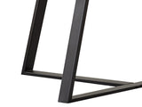 White Faux Marble and Matte Black Coffee Table B062P145515