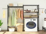 The Washer and Dryer Storage ShelfWire Garment Rack Heavy Duty Clothes RackLaundry Room Drying 59624800