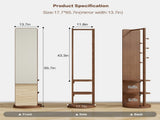 Full-length mirror solid wood rubber wood glass, 65.7*17.7in Large mirror 35197310